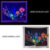 1pc Fluorescent mushroom forest planet black light tapestry, UV neon light tapestry, room wall decoration tapestry