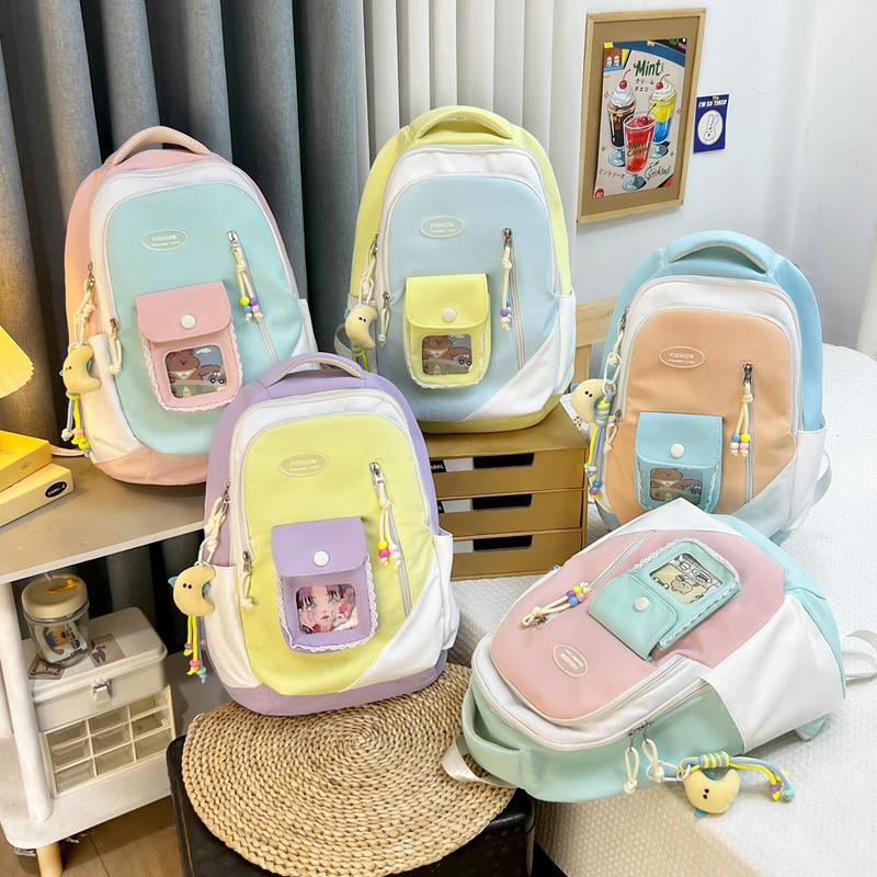 2025 New Model, Cute College for Junior High School Students, Japanese Large-capacity Simple Casual Backpack, College Student Schoolbag for Women