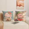 Cute Pig Summer Surprise Cushion Cover Silky Elegant Comfort Sofa Bed Invisible Zipper Beach Pillowcase