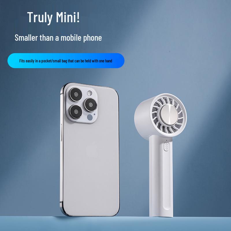 Portable USB Rechargeable Handheld Cooling Fan with Ice Pack