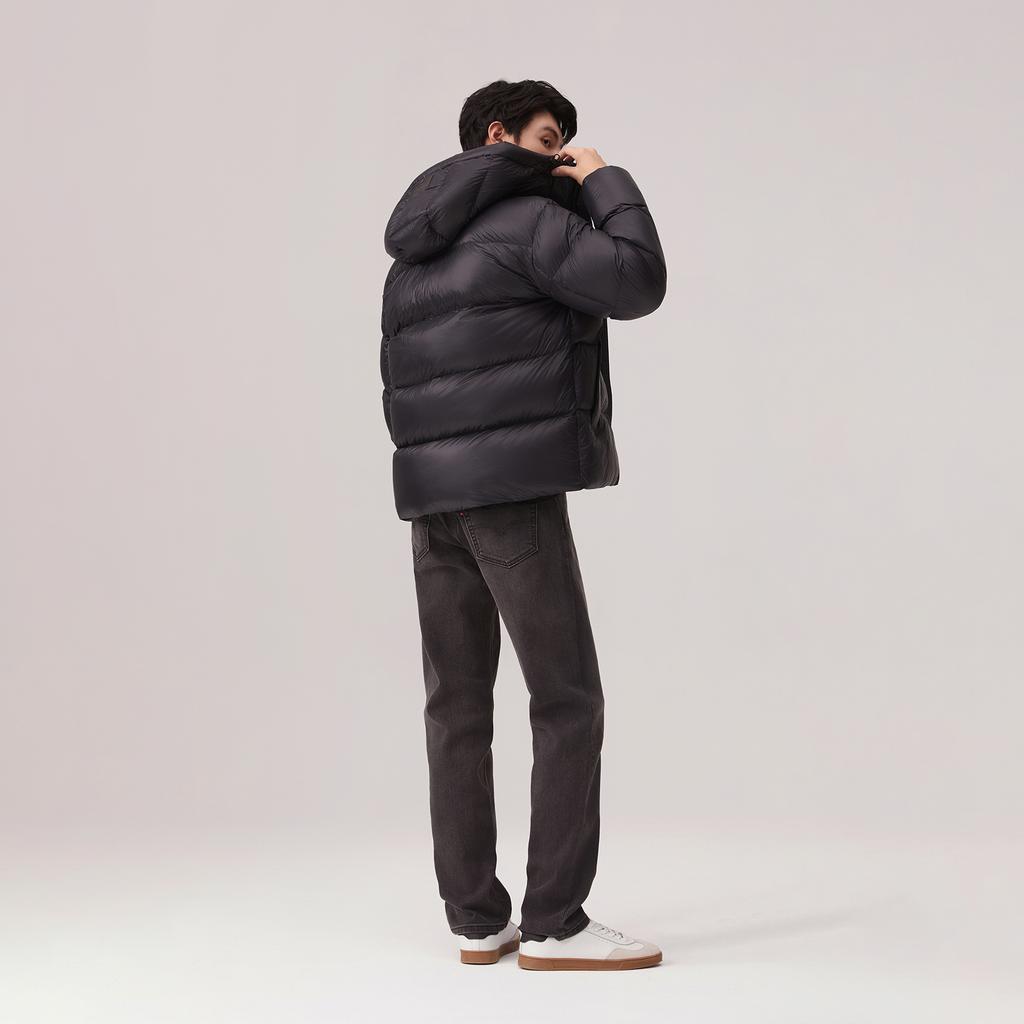 Levis Minimalistisch Weich Modisch Bequem Gefüttert Daunenjacke Herren Oberbekleidung Blau Schwarz 002ND-0000