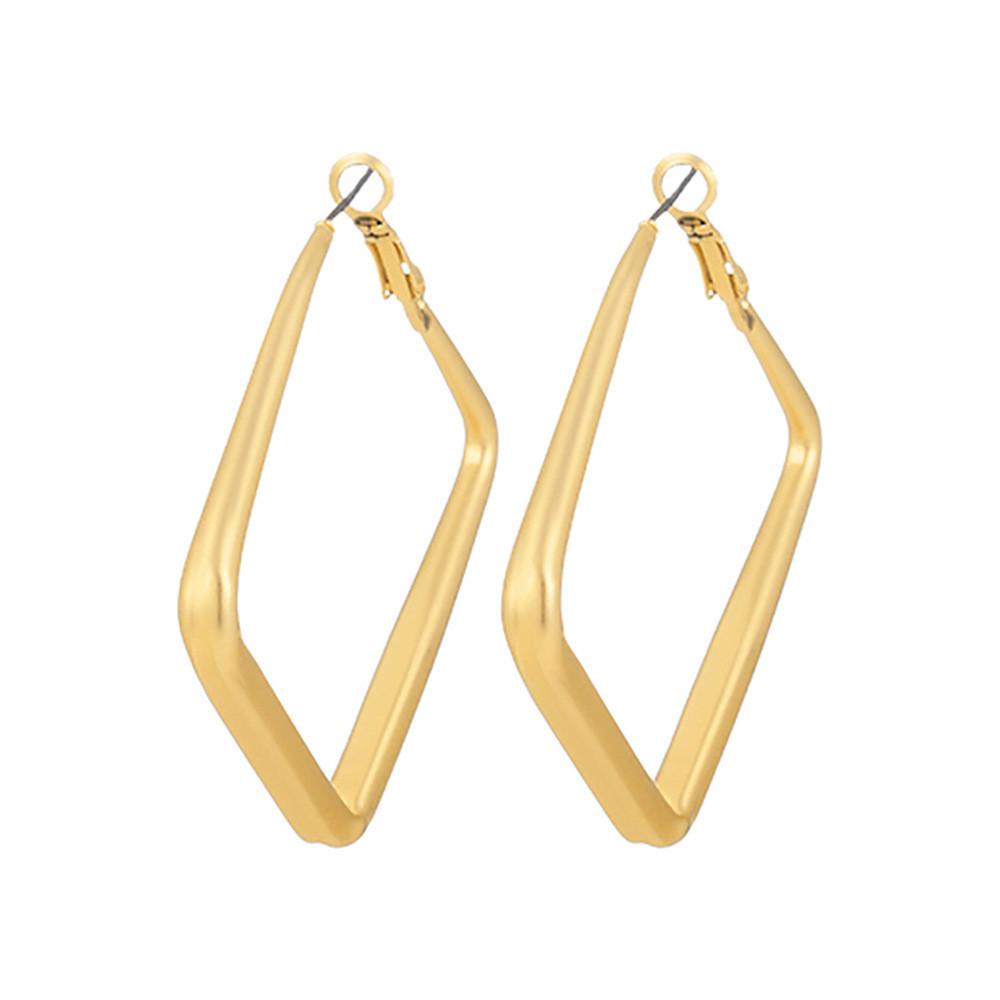 Chic Geometric Square Chain Earrings For Women Stylish Alloy Plated Design