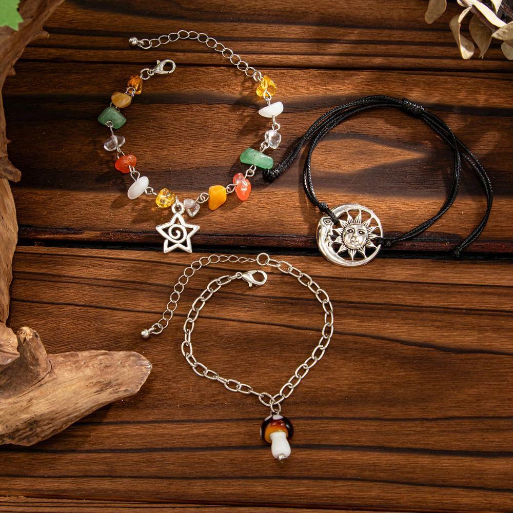 Spiral Design Ethnic Style Bracelet Multi-Layer Gravel Woven Bangle Bohemian Beaded Bracelet  Girls