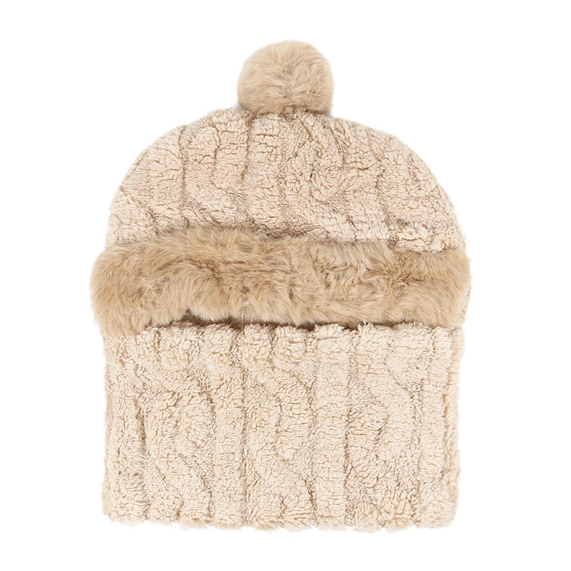 Winter Knitted Slouchy Scarf Cap for Women Fashion Windproof Cycling One Piece Beanie Neck Scarf Ski Snow Hats