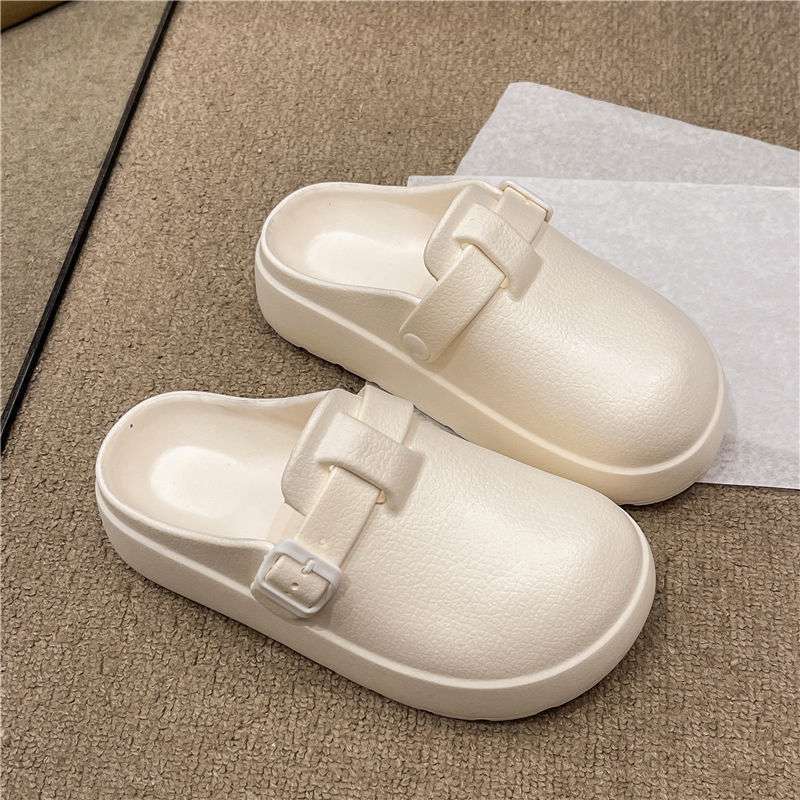 Thick Bottom Heightening Flip-flops Women Wear Korean Version of Cute Cartoon Shirley Mei Pinched Feet Beach Cool Slippers In Summer