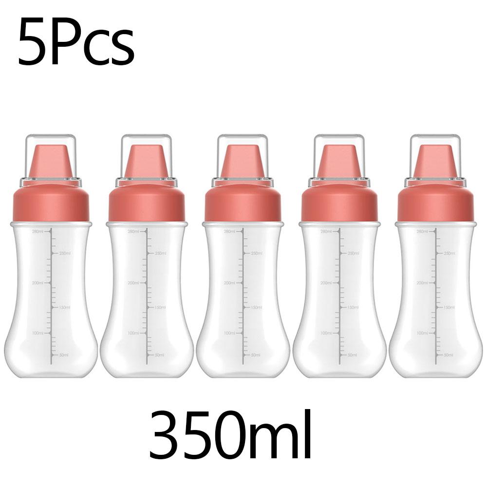 350ml Quetsch-Gewürzflaschen 5 Loch Saucen-Quetschflasche mit transparentem Deckel Küche Ketchup Senfsoße Olivenölflaschen