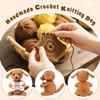 Crochet Dog Cat Small Funny Gifts for Women Men Girls Boys Birthday Christmas Ornament Desk Decor, Emotional Positive Support