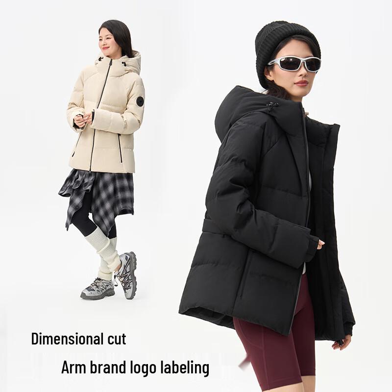 Qianrengang Women's 2025 A/W Short Hooded Down Jacket