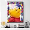 Disney Diamond Painting Winnie The Pooh and Butterfly Illustration 5D DIY Diamond Painting Embroidery Set Round Diamond Art Mosaic Home Decor