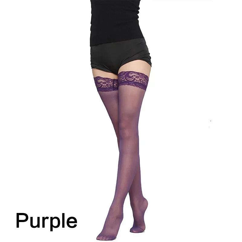Sexy Lace Stockings for Women Long Thigh High Stockings Transparent Sheer Lingerie Socks Black White Leggings Fashion Hosiery