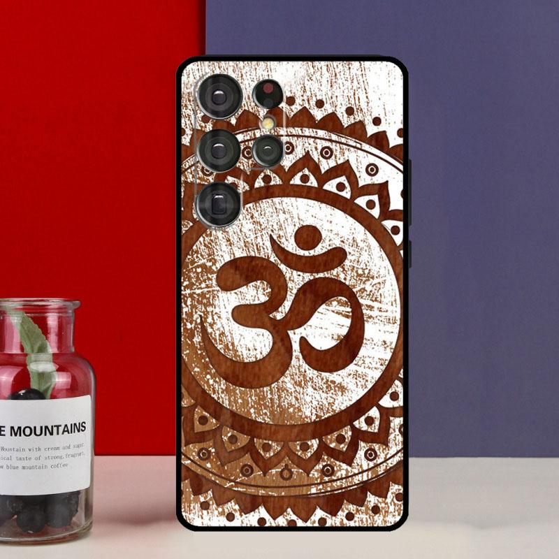 Yoga Om Hindu Symbol Funda Case For Samsung Galaxy S25 Ultra S9 S10 S20 S21 FE S22 S23 Plus S24 Ultra Phone Cover
