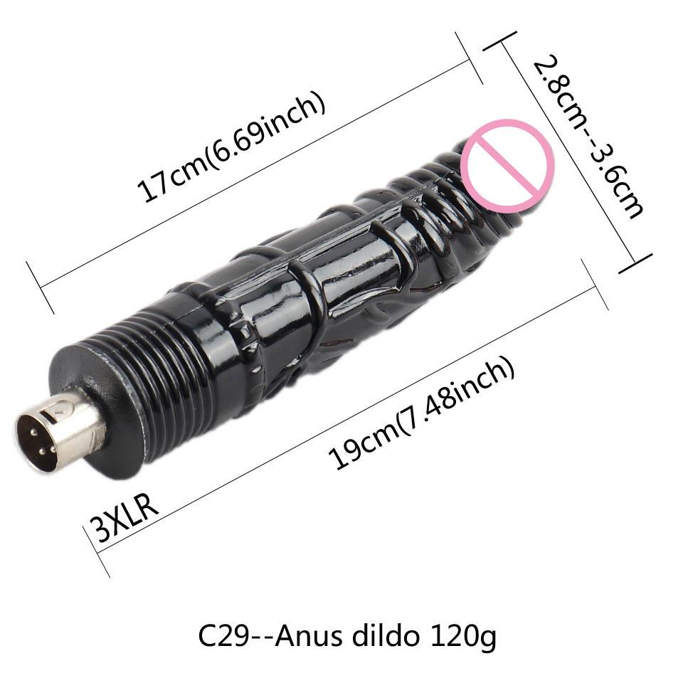 FREDORCH Sex Machine Attachment 3XLR 3PRONG Attachment Dildo For Women and Men Sex Masturbation Love Machine Dildo Sex Toys