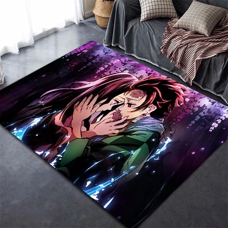 

Devil s Blade Аніме Demon Slayer Kimetsu 3D-друкований килим Домашній декор М який килимок для спальні Baby Play Crawl Carpets For Living Room 40cm by 60cm