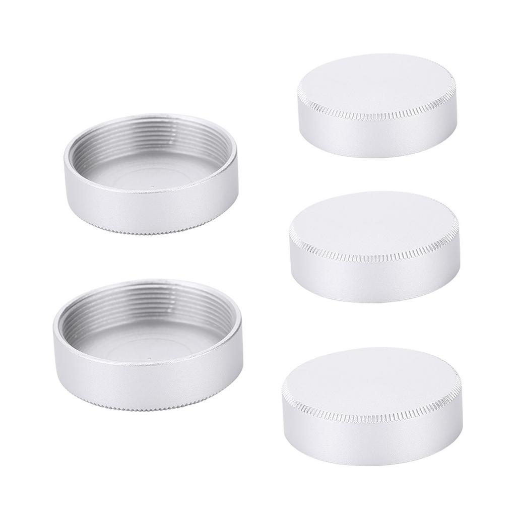 5pcs Metal C Mount Rear Lens Cover 27mm for CCTV TV Lenses (Black)