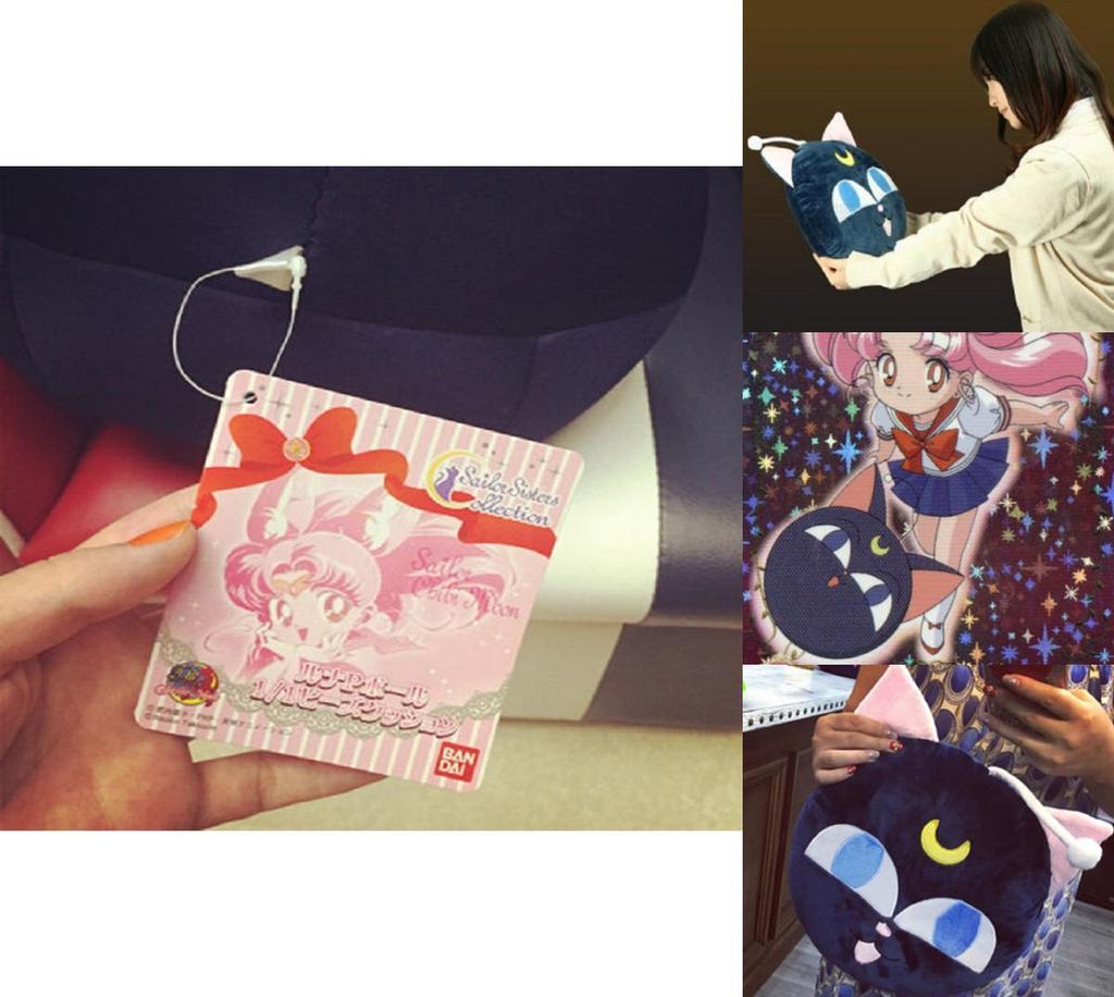 Anime Sailor Moon Pet Cat Luna P Ball Plush Beads Cushion Pillow Toy 14 Inches