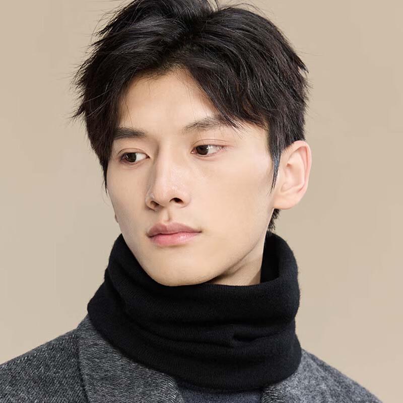 

JIUMU Мужской толстый вязаный шерстяной шарф-манишка One Size