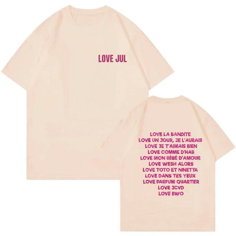 Rapper Jul Grafica Vintage Maglietta Unisex Moda Donna Hiphop T-shirt Divertente Estiva Manica Corta T-shirt Estetica Streetwear