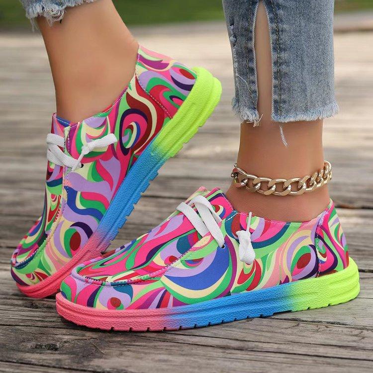 

Модные низкие цветные женские слипоны из парусины на шнурках, на плоской резиновой подошве, удобная повседневная обувь для женщин 43 синий