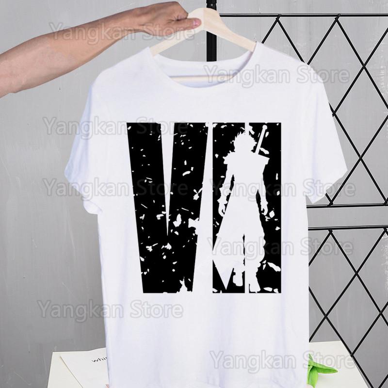 Final Fantasy 7 FF7 Street Style Casual Short Sleeve Men T Shirt O-neck Tshirt Male T-shirt