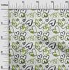 oneOone Cotton Flex Green Fabric Valentine Heart Diy Clothing Quilting Fabric Print Fabric By Yard 40 Inch