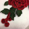 24*12CM Rose Flower Patch Red Floral Patches  Dress Hat Bag Jeans Applique