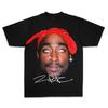 European American Retro Hiphop Rocky Portrait Print Summer Shortsleeved Cotton Loosefitting Unisexs Unisexs Rap Shirt For Ins