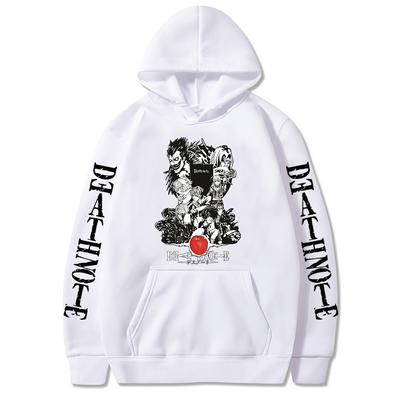 Harajuku Anime Death Note Ryuk Printed Hooded Men Women Prevalent Hoodies Plus Size Streetwear Harajuku Unisex Sweatshirt