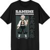 Demon Slayer Sanemi Shinazugawa Adult Black Crew Neck Short Sleeve T-Shirt
