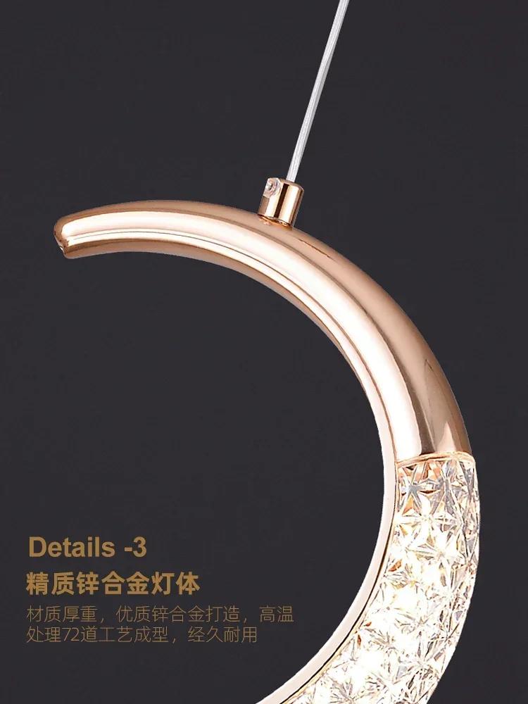 Moon Chandelier Stair Lighting Chandelier Long Guest Hall Villa Kitchen Attic Kitchen Indoor Lighting LED Restaurant Chandelier