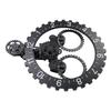 European Style Retro Mechanical Gear Clock Single Sided Pointer Digit Display Big Wheel Wall Clock Black
