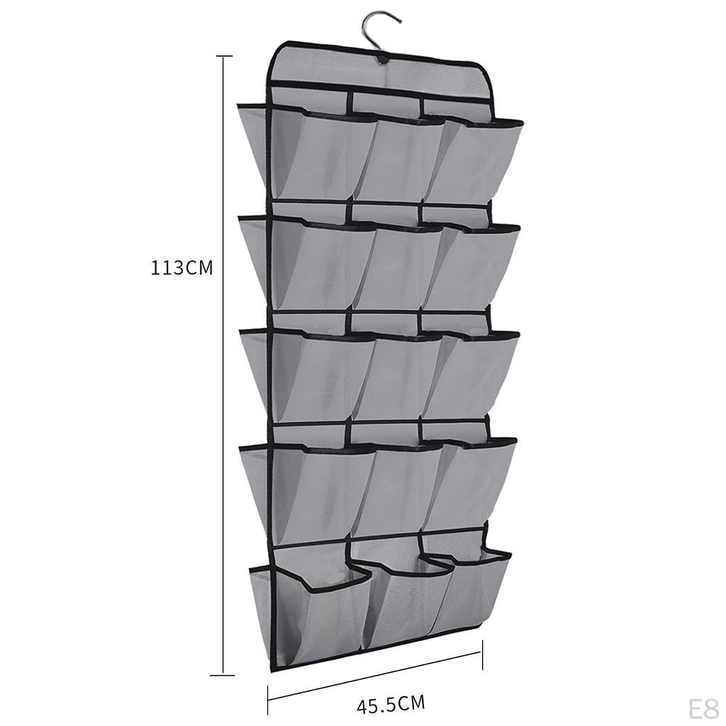 30 Large Pockets Dual Sided Hanging Shelves Organiser