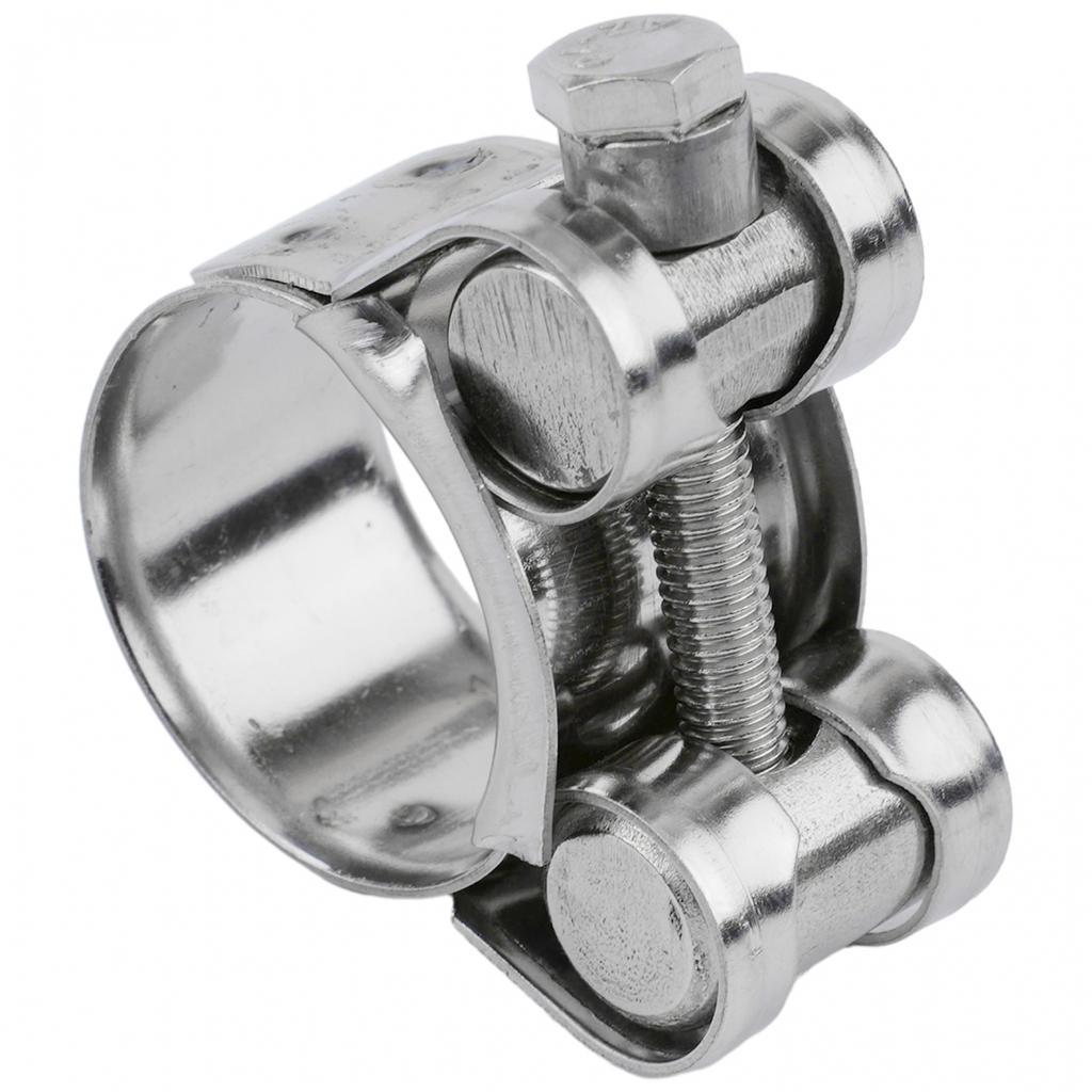 Hose Clamp Heavy Duty Silicone Silver Small Set Screw