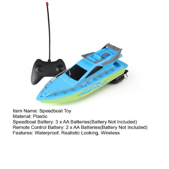 Speedboat Toy Remote Control Battery-operated Powerful Motor Realistic Looking Smooth Edge Entertainment Burr Free RC Boat Toy Speedboat Model