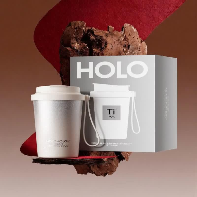 HOLOHOLO Pure Titanium Insulated Coffee Mug