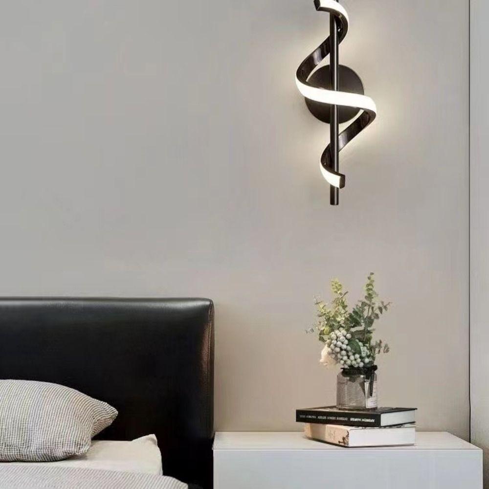 Luxurious Bedside Sconce Spiral Loft Lamps Lighting Decorative LED Wall Lamp  Living Room