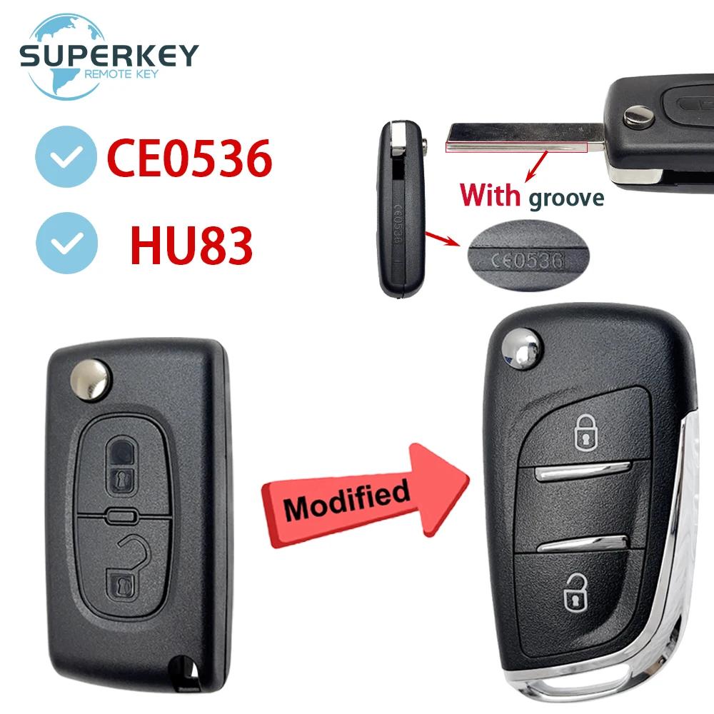 Modified For Citroen C2 C3 C4 C5 Berlingo For Peugeot 107 207 307 307S 308 407 607 Remote Flip Car Key Shell Case Cover