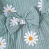 Baby Mädchen Strampler Kleidung Rüschen Ärmellos Neugeborene Body mit Stirnband Herbst Jumpsuit Mode Kleinkind Outfit Anzug