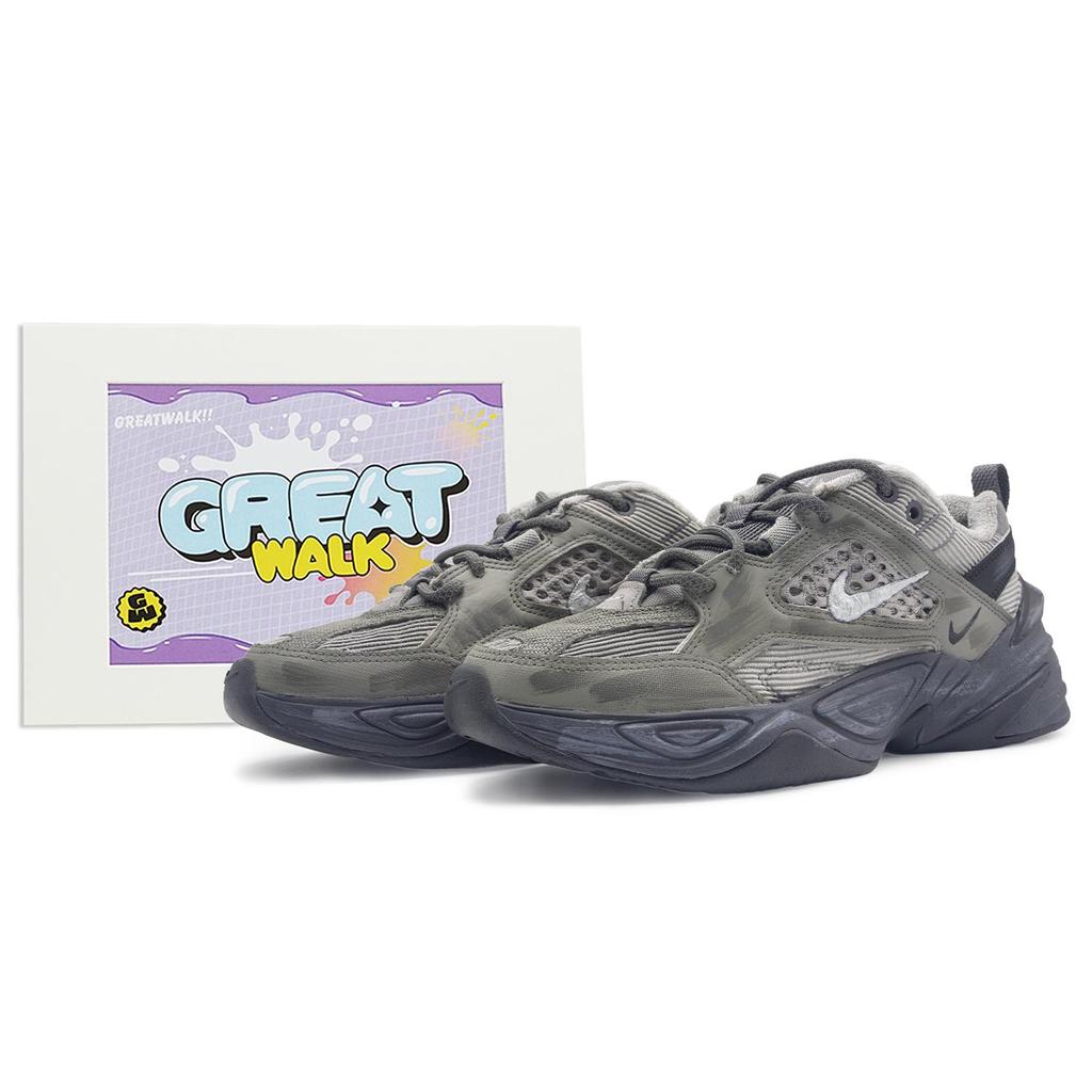 Nike M2K Tekno Abrasion Resistant, Balance, Lightweight, Height Increasing Low top Chunky Sneakers Unisex Gray BV0074-001(Team322-)