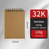 Thickened Sketchbook: 16 Coil-Bound Sheets, 8 Drawing Pages for Kids, Free Shipping