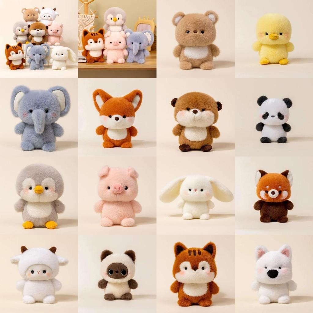 Panda Cute Bear Otter Penguin Fox Plush Toys Companions Girls Kids Gift Birthday