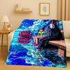 Retro Cartoon Spirited Away No Face Man Flannel Blanket,Ultra Soft Warm Plush Throw for Home Bedroom Bed Sofa Cover Kid Gift