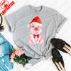 Christmas Farm Holiday TShirt Tops Funny Lovely Christmas Hat Pig Lover Gift Shirts For Unisex Unisex Cotton ShortSleev T Shirt