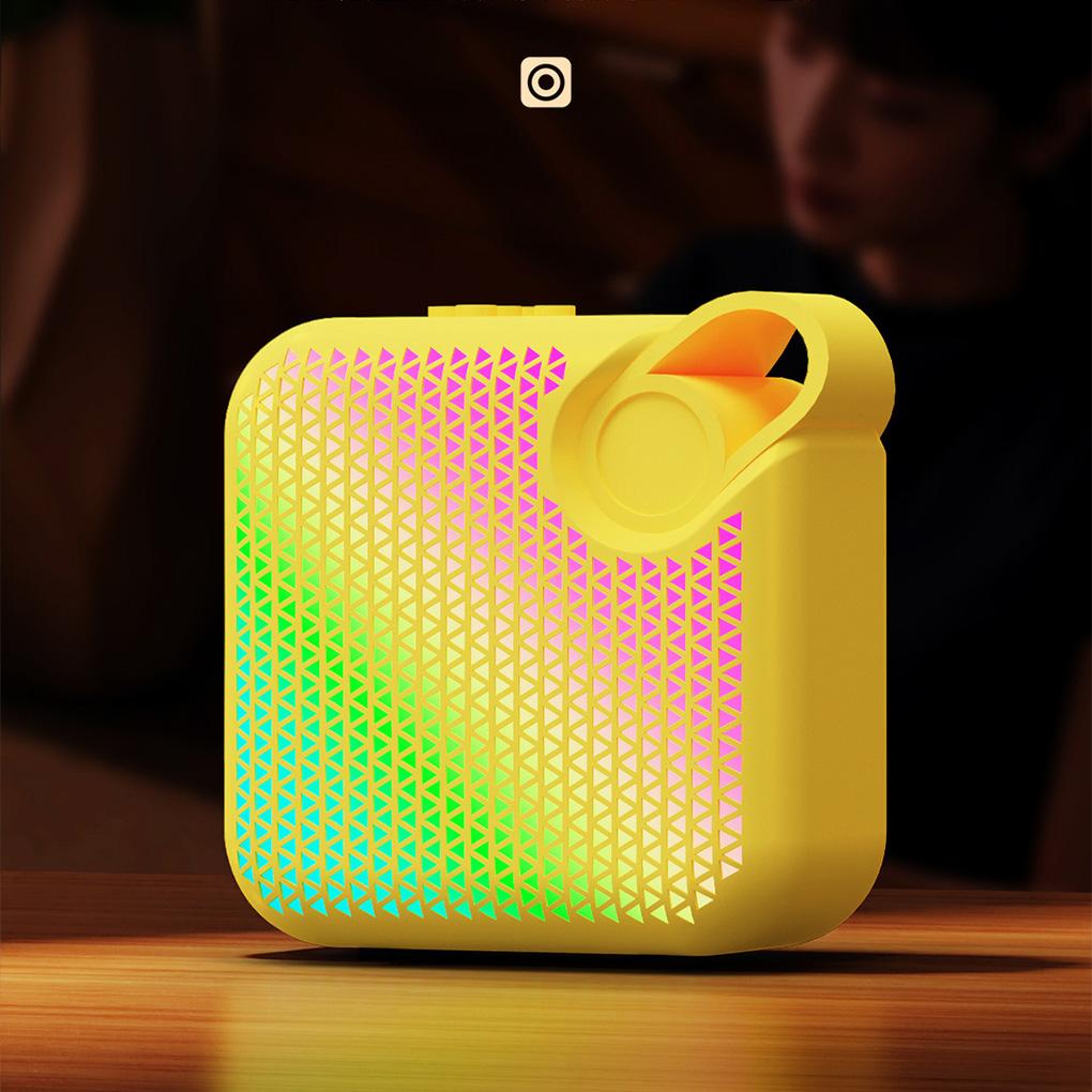Mini Bluetooth 5.3 Mini Speaker Colorful Atmosphere Light Portable Outdoor Bass Cannon Creative Mini Speaker Explosive