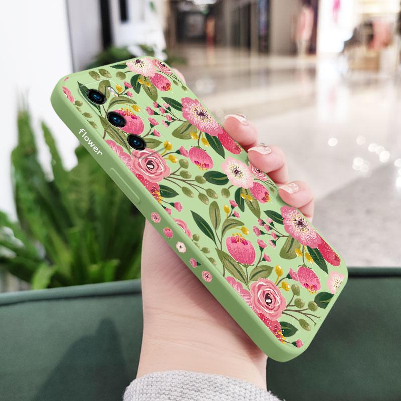 

Heart Flower Phone Case For Huawei P40 P50 P30 P20 Pro Lite Nova 10 10SE 9 9SE Mate 50 50E 40 30 20 Pro Lite Cover Y7A