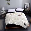 Luxury Rayon Quilted Quilt Queen High End Spring Summer Satin Quilts Mechanical Wash Soft Comfortable Blanket Thin Comforter