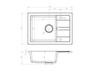 Bali Sink (62X44) 1B1D Black Flessi Tap