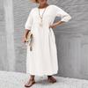 Ladies' New Spring And Summer Fashion Temperament Commuting Breathable And Comfortable Sexy Shirt Long Skirt Dress