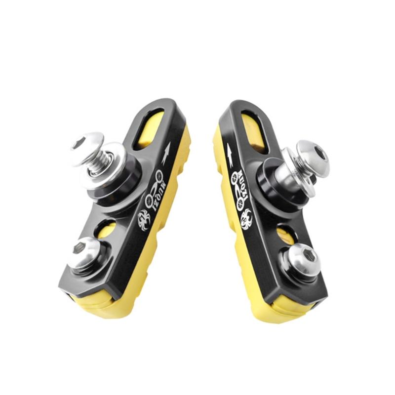 Aluminum Alloy Bicycle Brake Pad Practical Bike Brake Pads Folding Bike Brake Shoes Pads Replacement Cycling Accessories