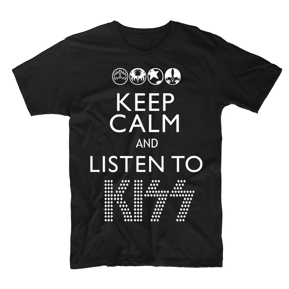 Keep Calm And Listen To Kiss  Metal T-Shirt MEN S WOMEN S Unisex T-Shirt S
