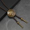 Conventional Herdsman Bolo Tie With Metal Fastener Adjustable Length For Casual Or Formal Wear